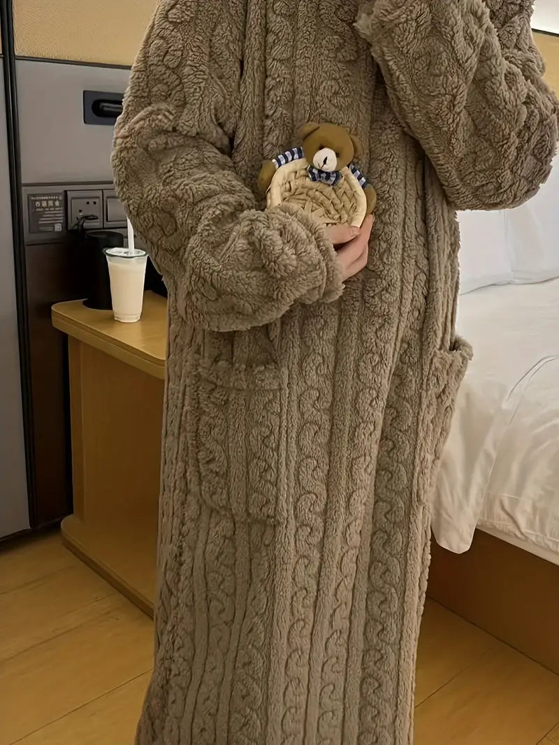 Abigail | Cozy Jacquard Fleece Winter Dress