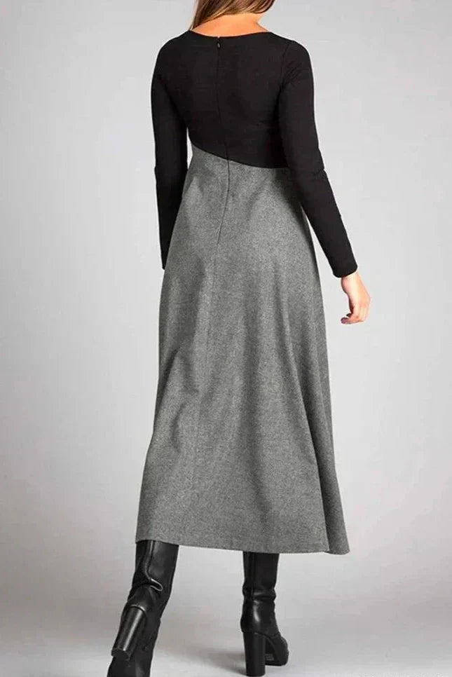 Sophia | Chic Two-Tone Dress