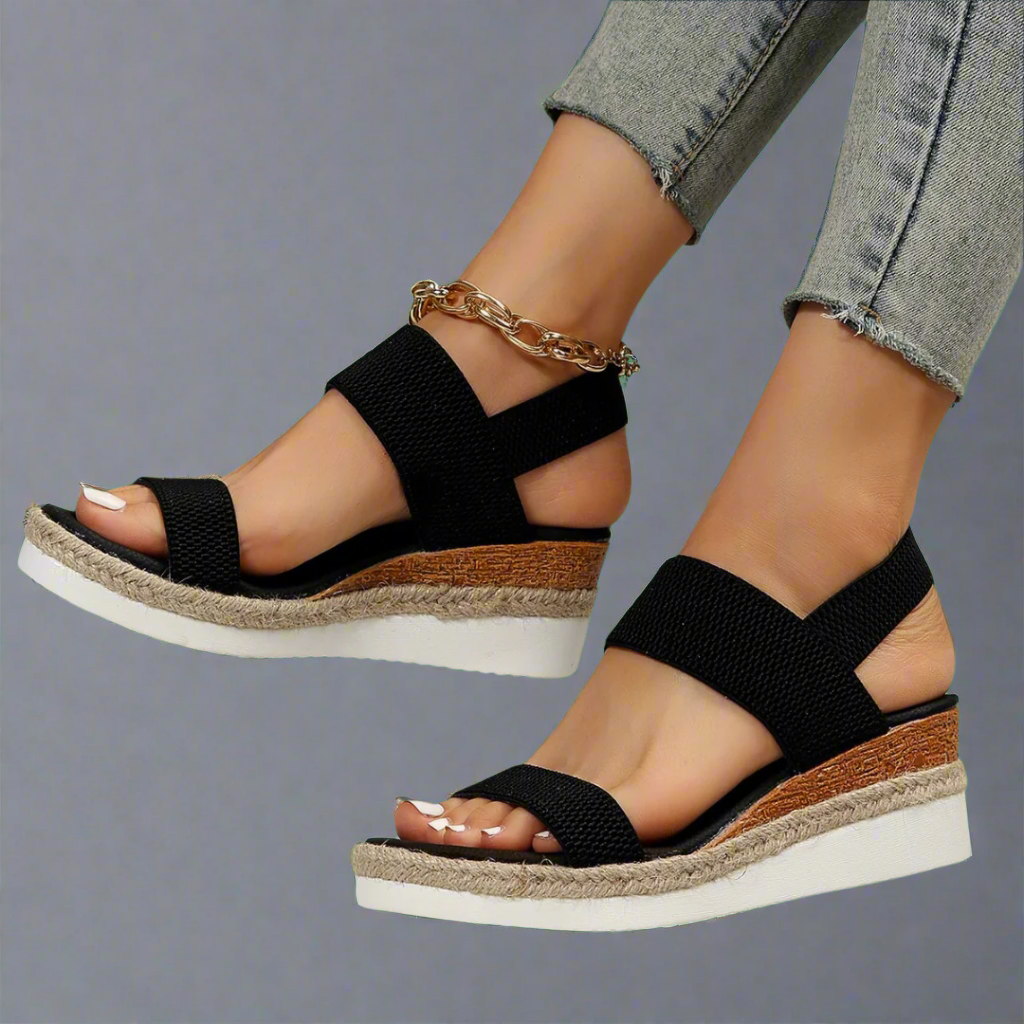 Soren | Black Platform Sandals