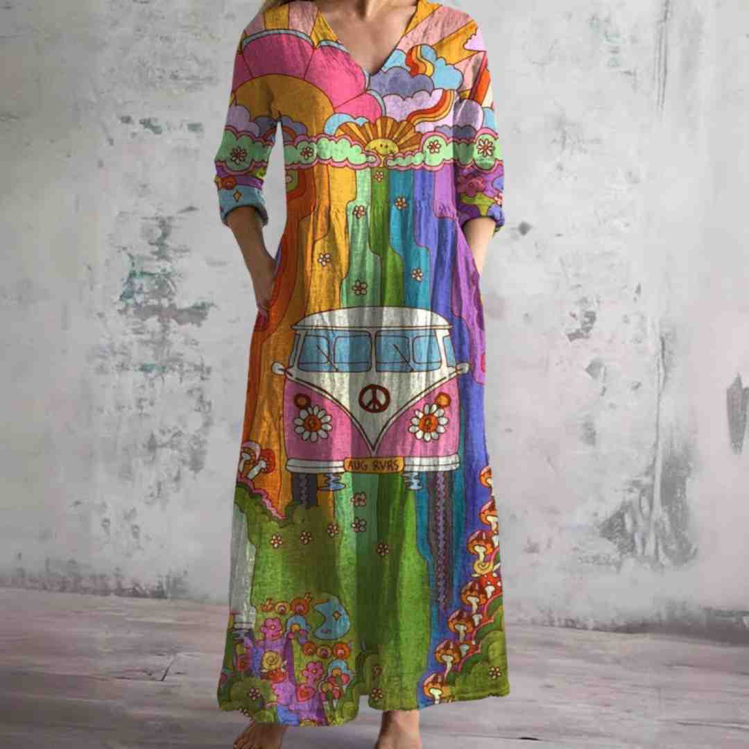 Edith | Vintage Floral Maxi Dress