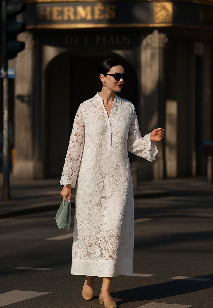 Amber | Graceful White Lace Dress for All Occasions
