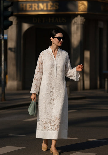 Amber | Graceful White Lace Dress for All Occasions