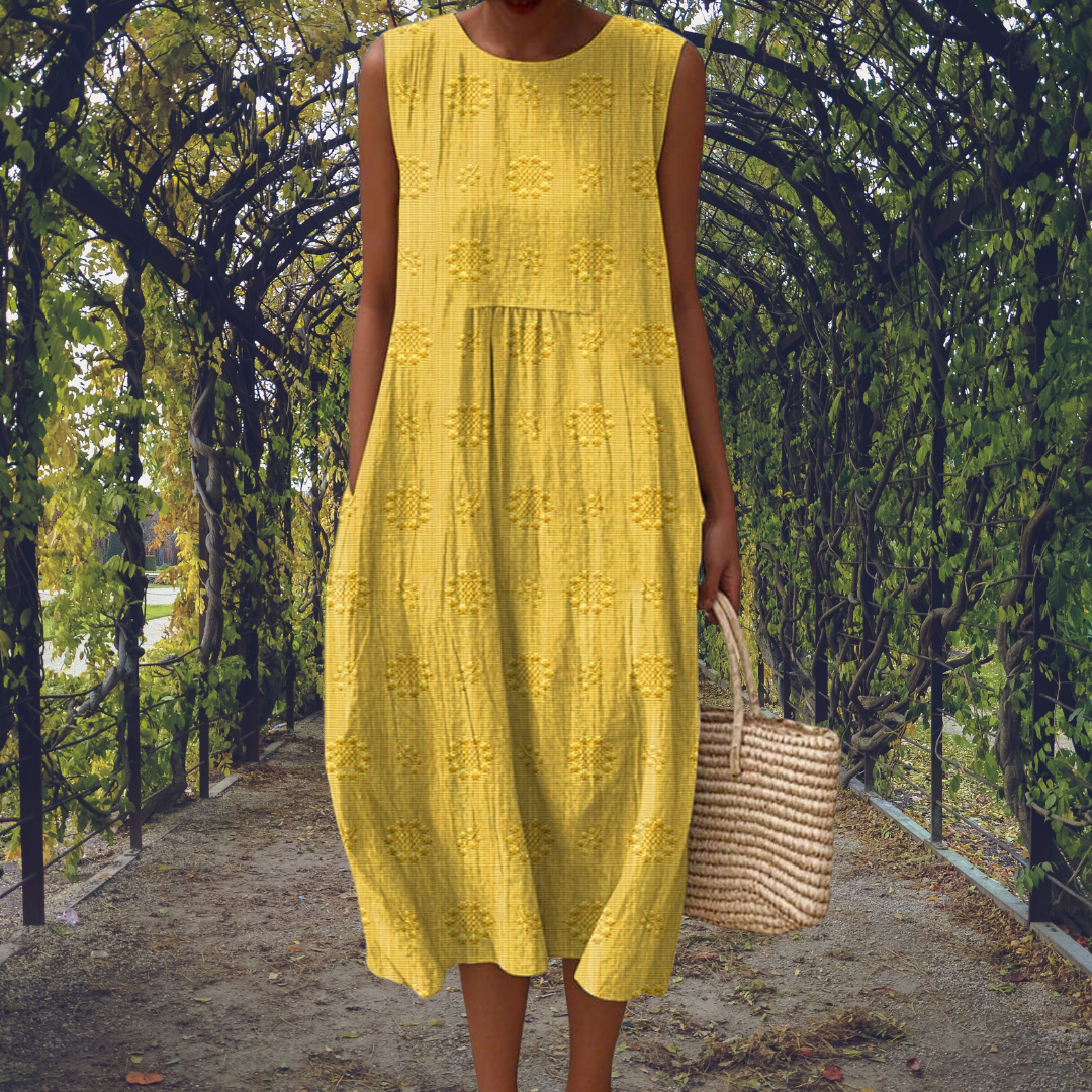 Amelina | Sleeveless Midi Dress with Pockets