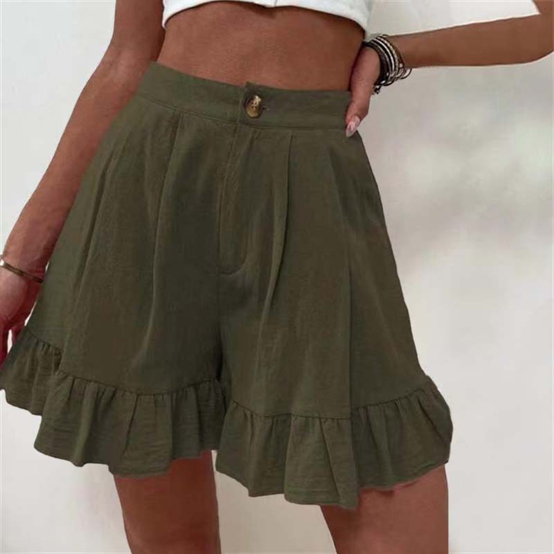 Kissha | Ruffled Hem Flow Shorts