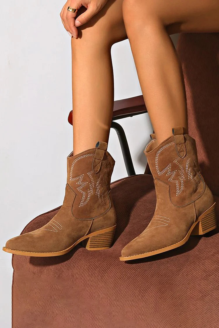 POINTED WESTERN ANKLE BOOT |
