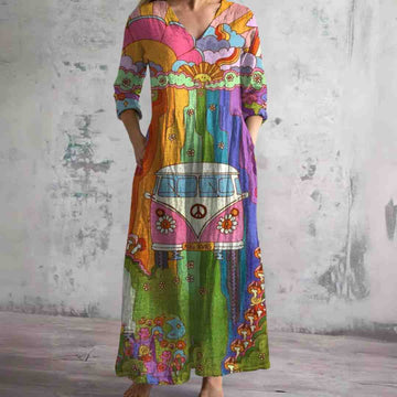 Edith | Vintage Floral Maxi Dress