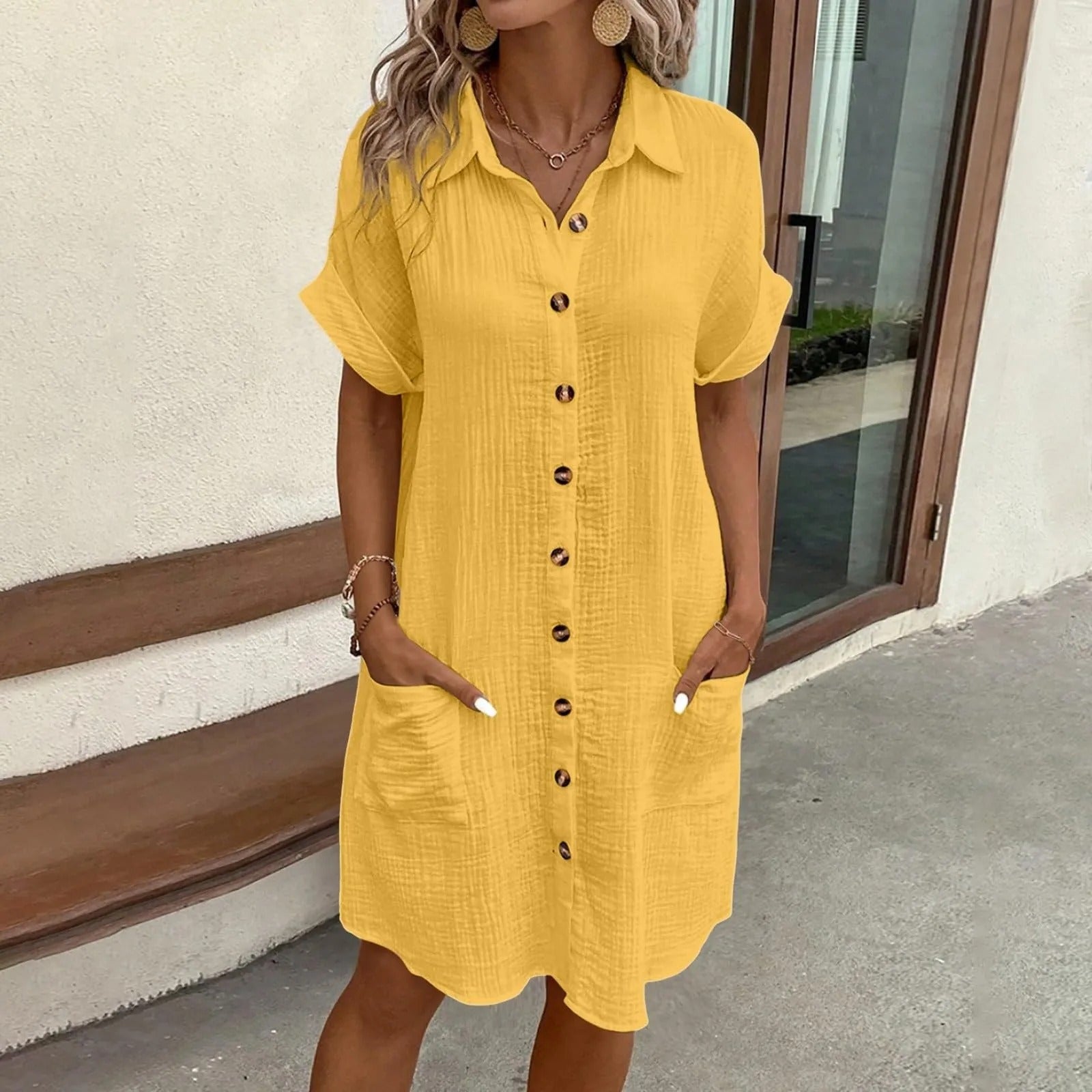 Riley | Chic Button-Up Summer Dress