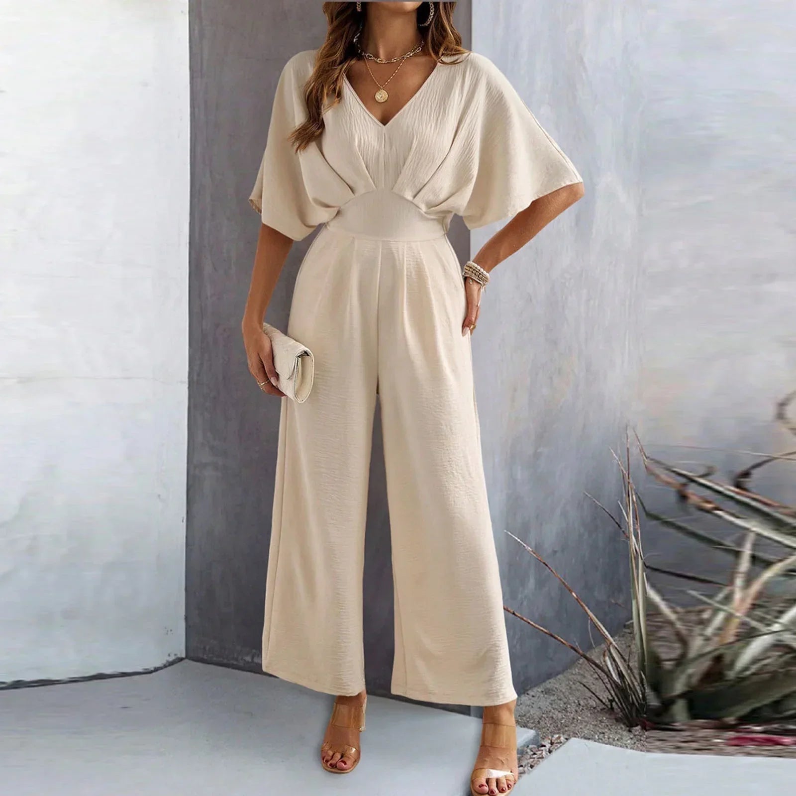 Olivia | Chic V-Neck Jumpsuit