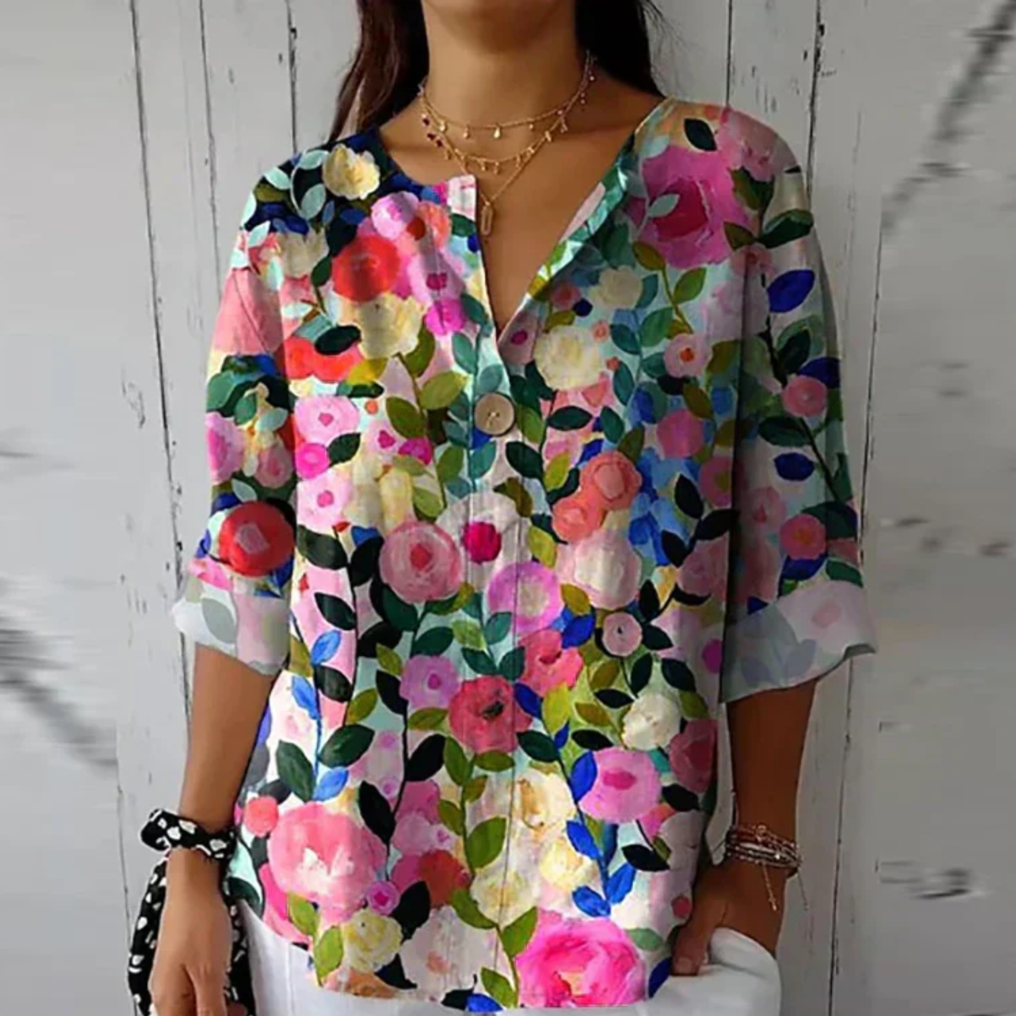 Arlene | Elegant Floral Blouse