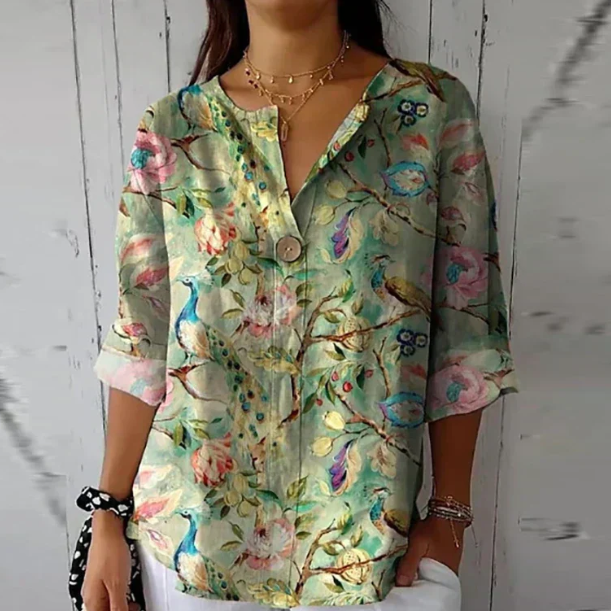 Arlene | Elegant Floral Blouse