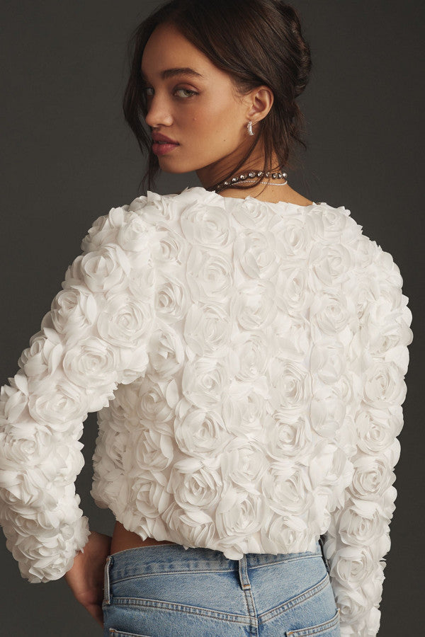 Scarlett | Chic Floral Jacquard Jacket