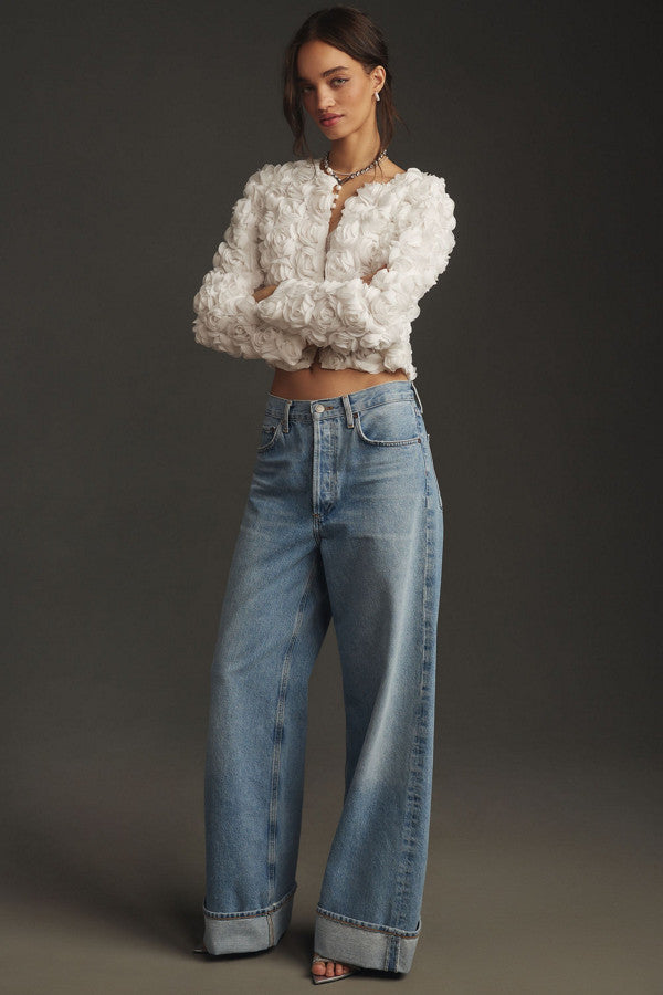 Scarlett | Chic Floral Jacquard Jacket