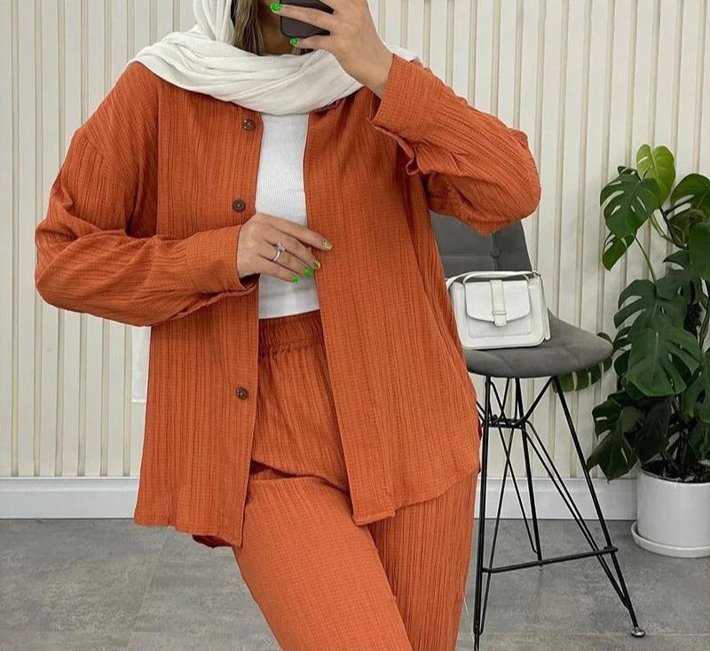 Ava | Chic Chiffon Monochrome Ensemble