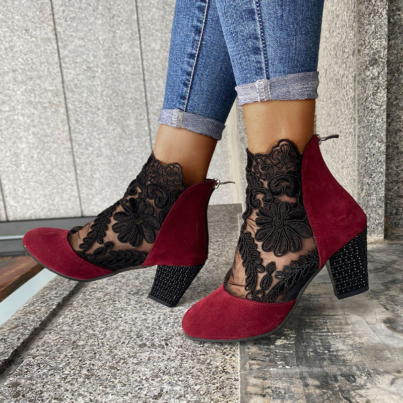 JOLIE | Chic Lace Heeled Boots