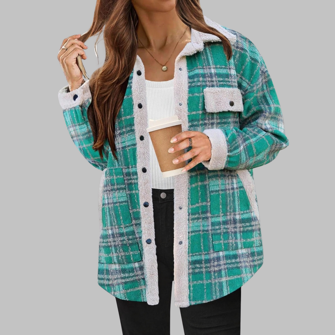 Zeny | Classic Long Sleeve Button Down Jacket