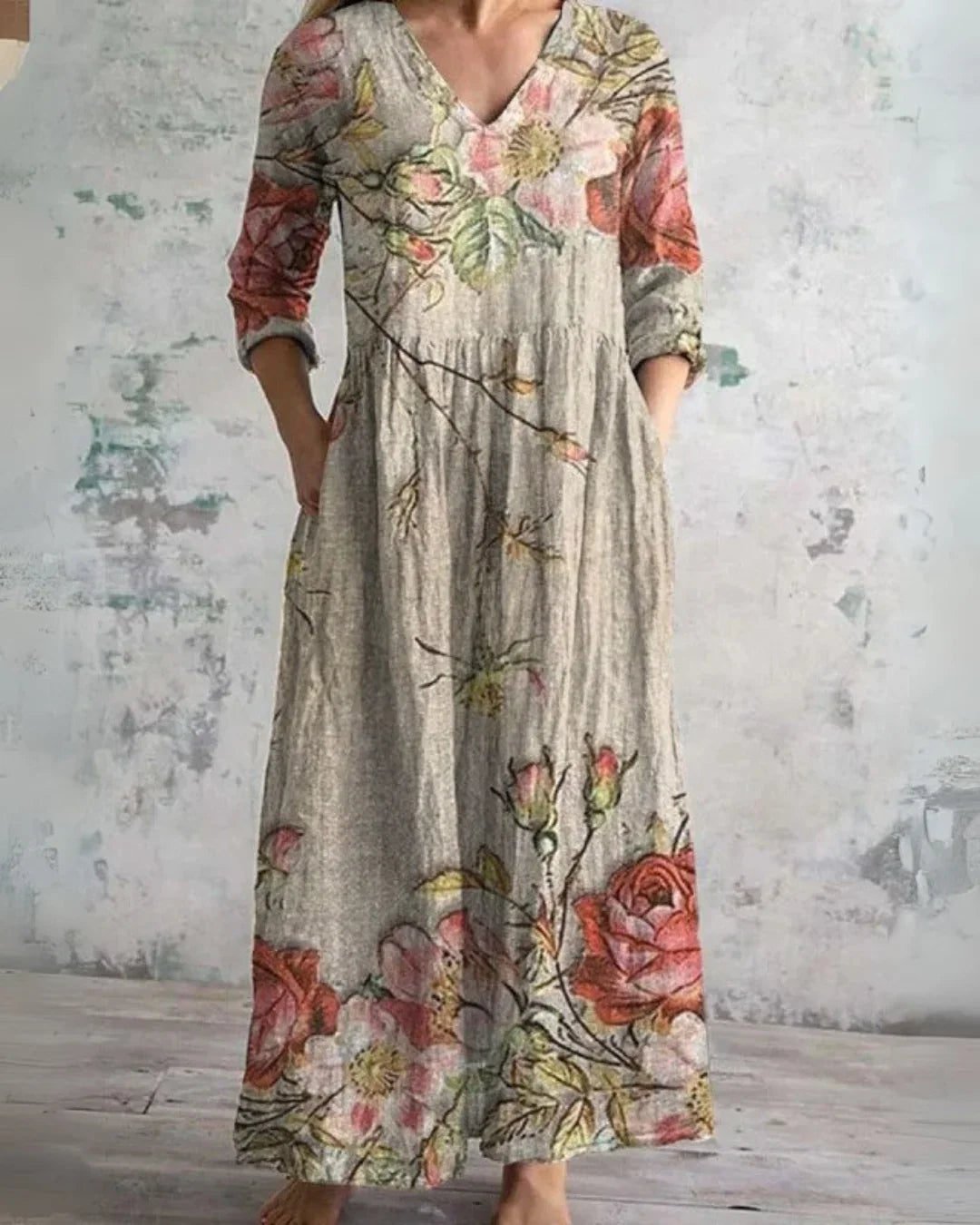 Elowen | Vintage Floral Maxi Dress