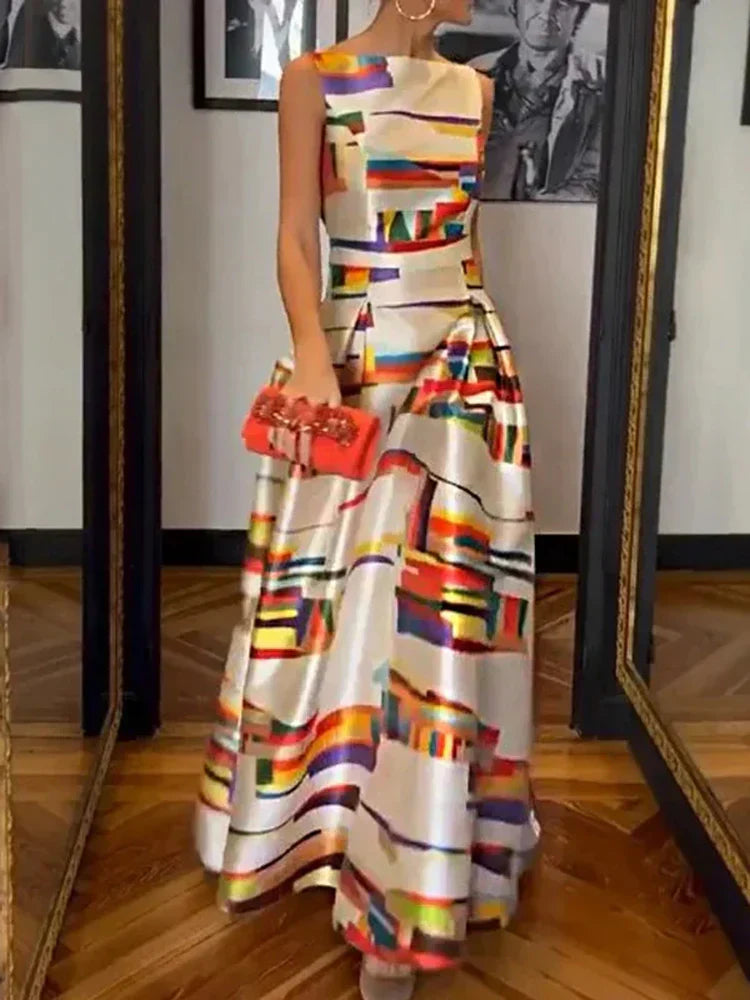 Mirabel | Geometric Maxi Dress