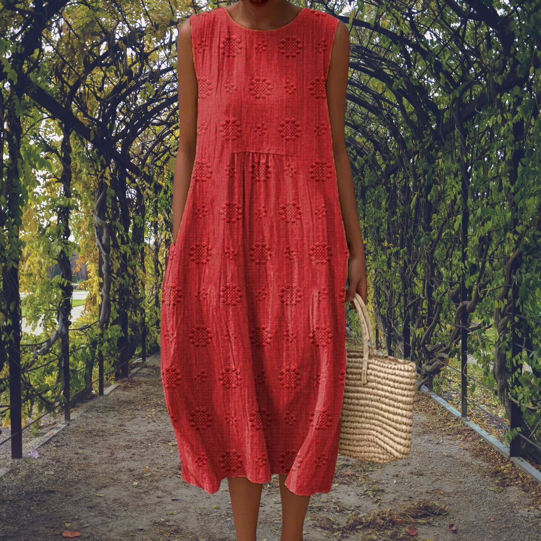 Amelina | Sleeveless Midi Dress with Pockets