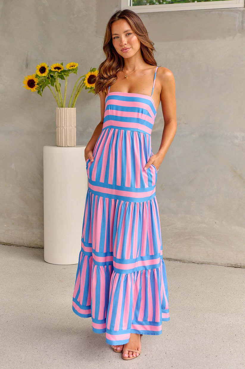 Emma | Chic Striped Summer Maxi Dress