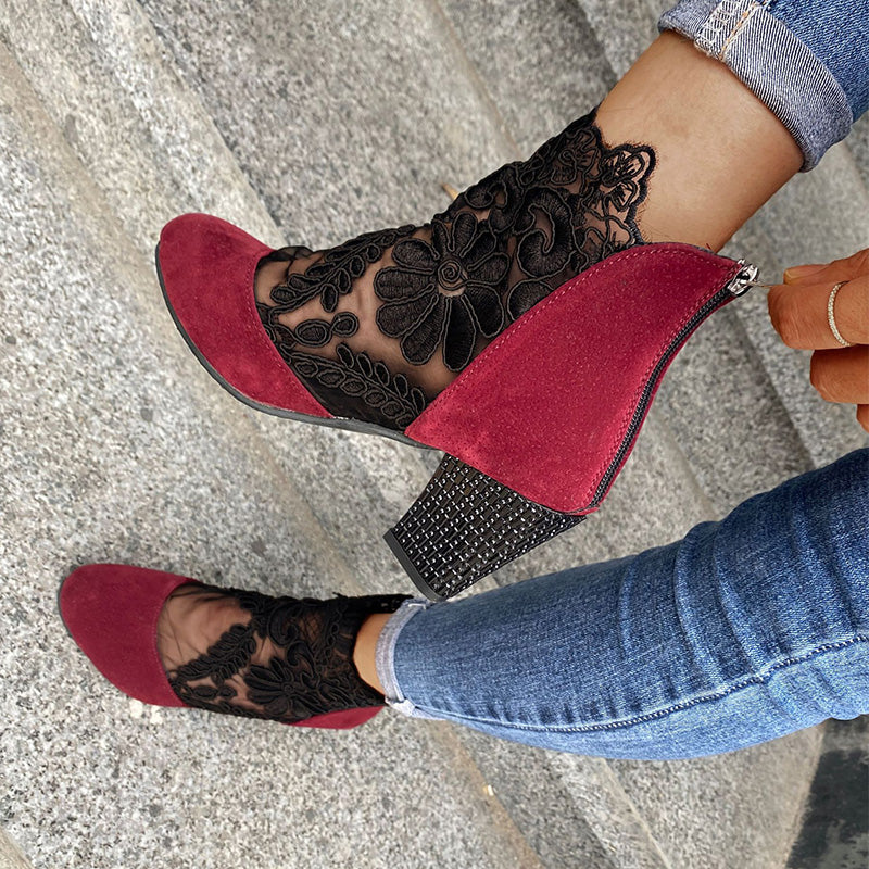 JOLIE | Chic Lace Heeled Boots
