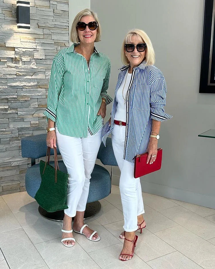Elle | Elegant Striped Shirt for Everyday Elegance