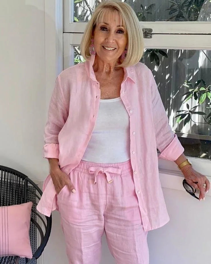 Scarlett | Cozy Long Sleeve Blouse and Pants Ensemble