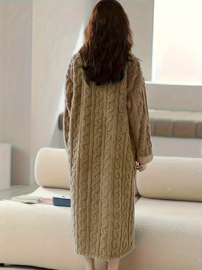 Abigail | Cozy Jacquard Fleece Winter Dress