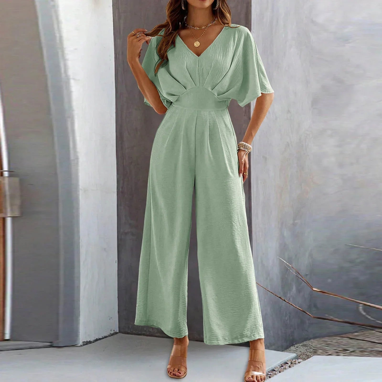 Olivia | Chic V-Neck Jumpsuit