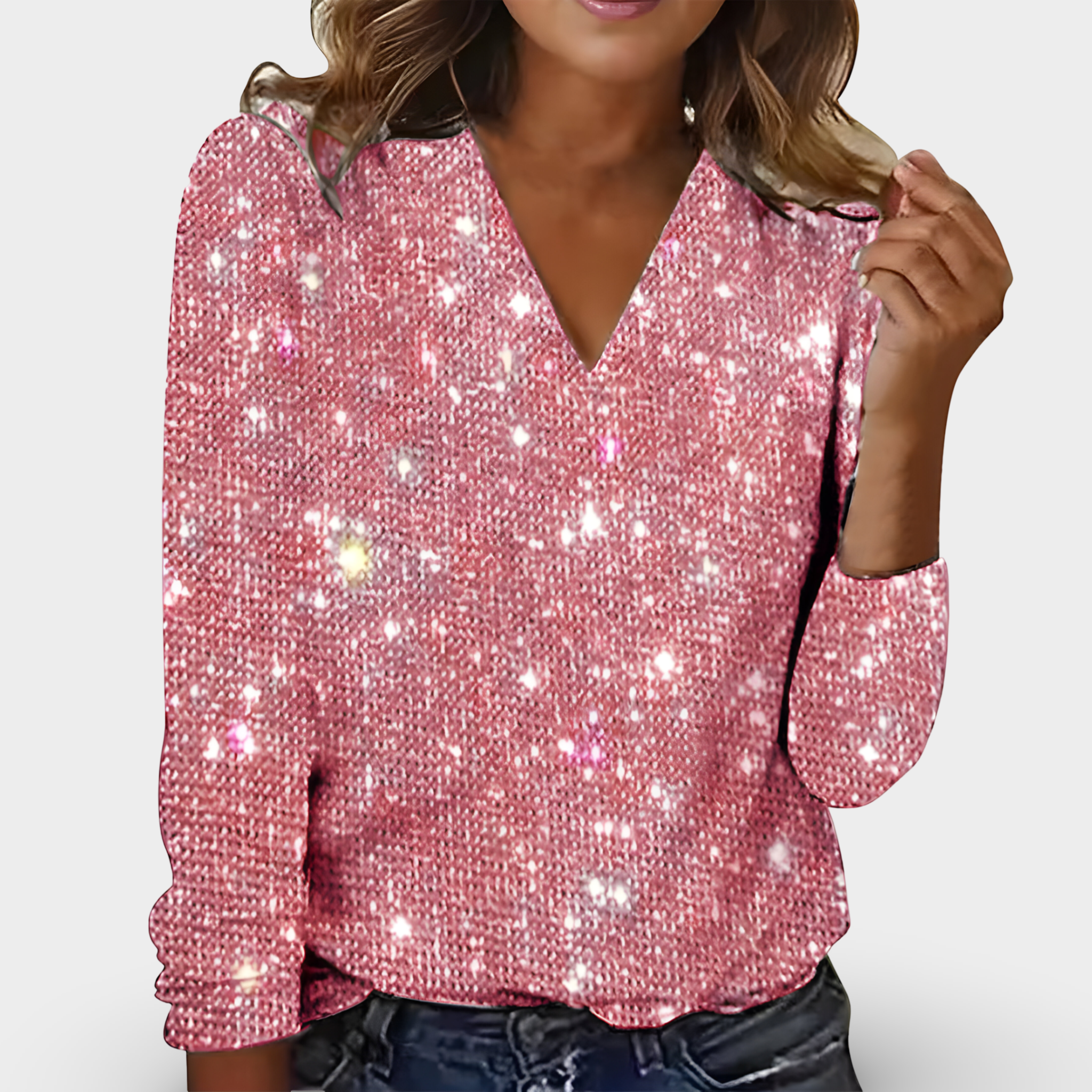 Victoria | V-neck Diamond Top