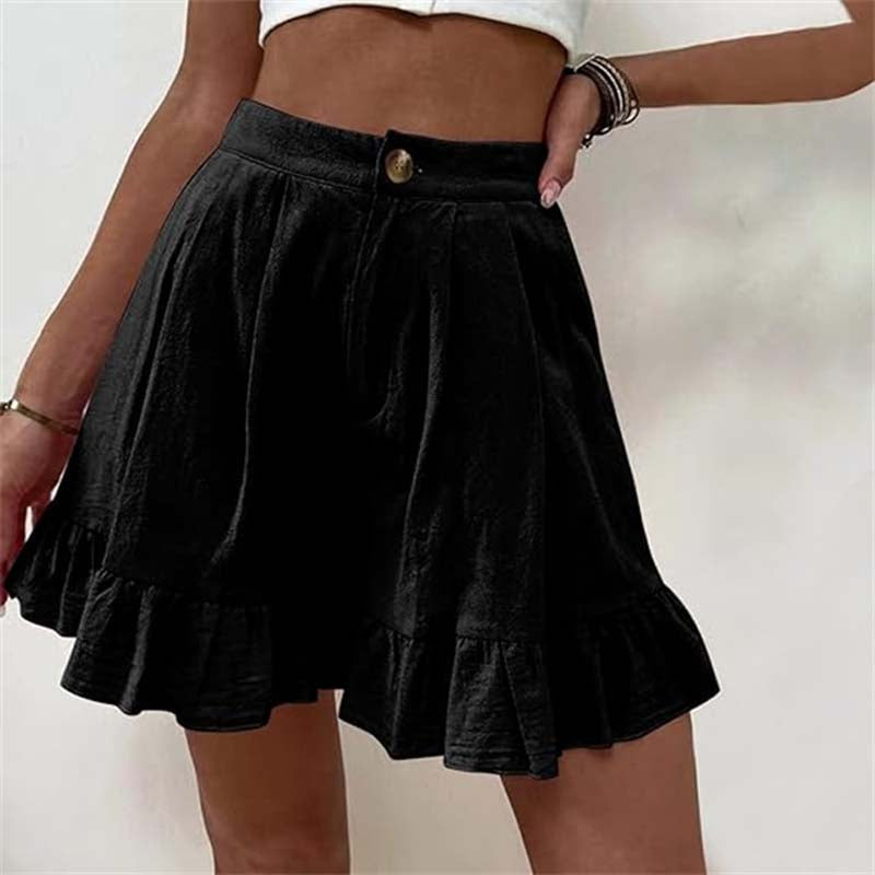 Kissha | Ruffled Hem Flow Shorts