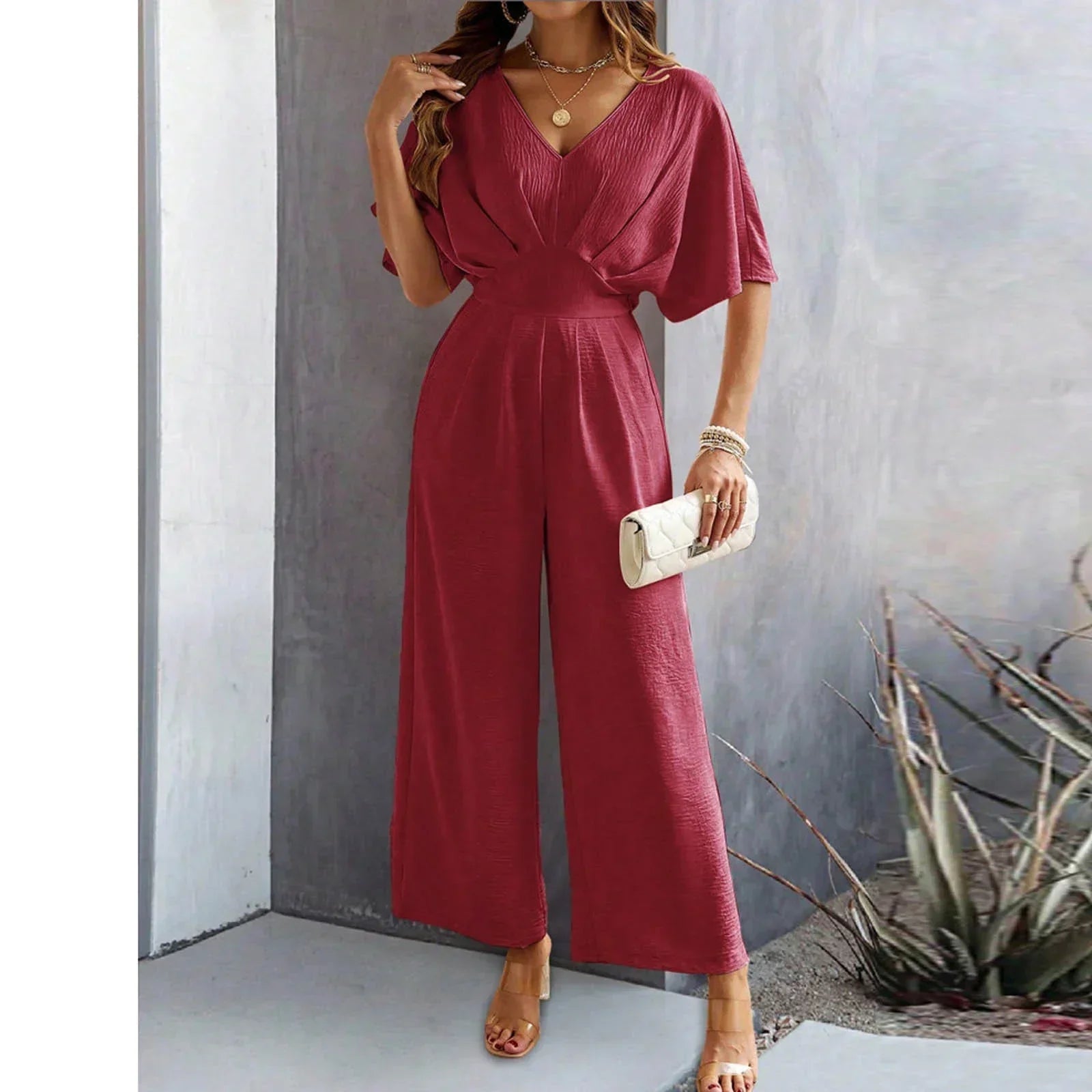 Olivia | Chic V-Neck Jumpsuit