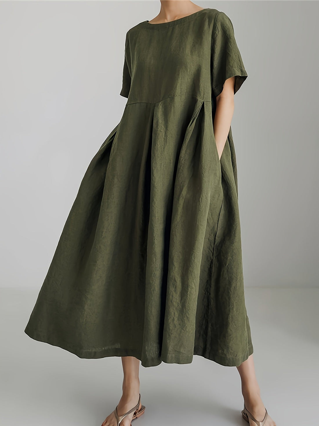 Juliette | Flowing Linen-Blend Maxi Dress