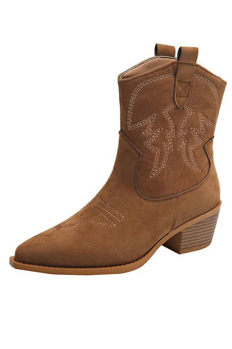 POINTED WESTERN ANKLE BOOT |