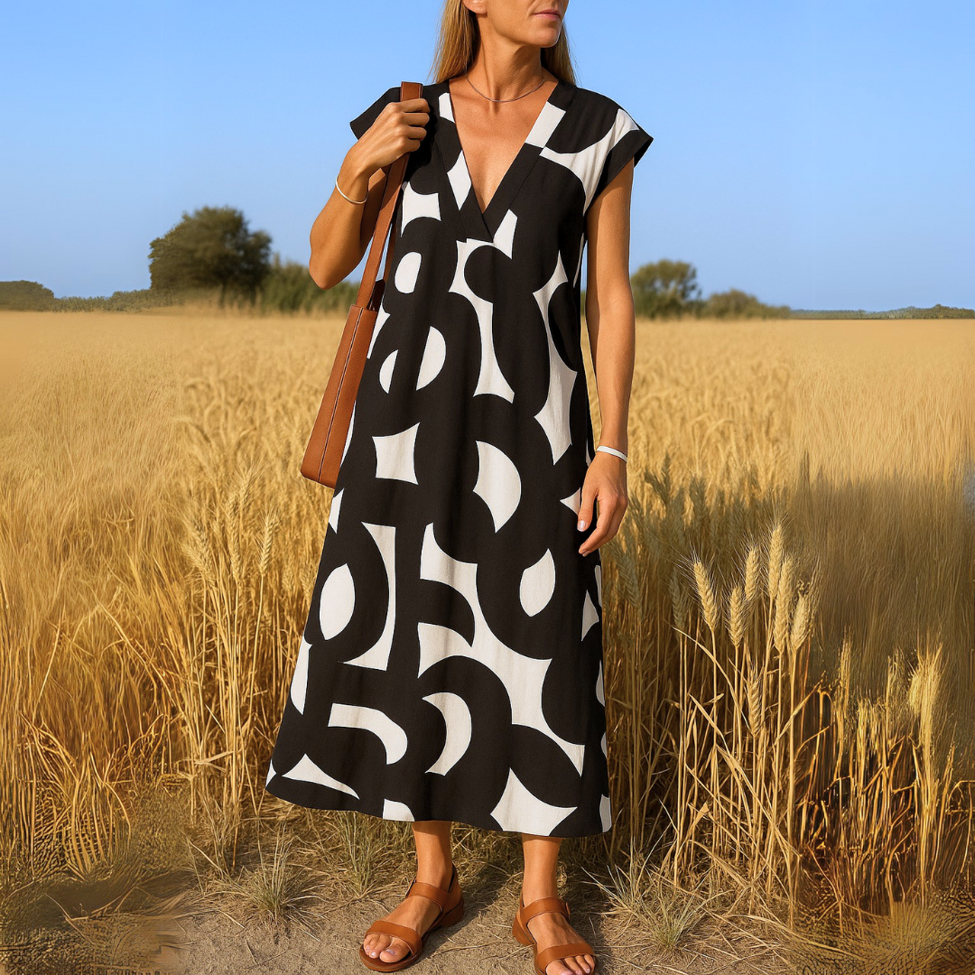Tanya | Flowing Dress with V-Neck