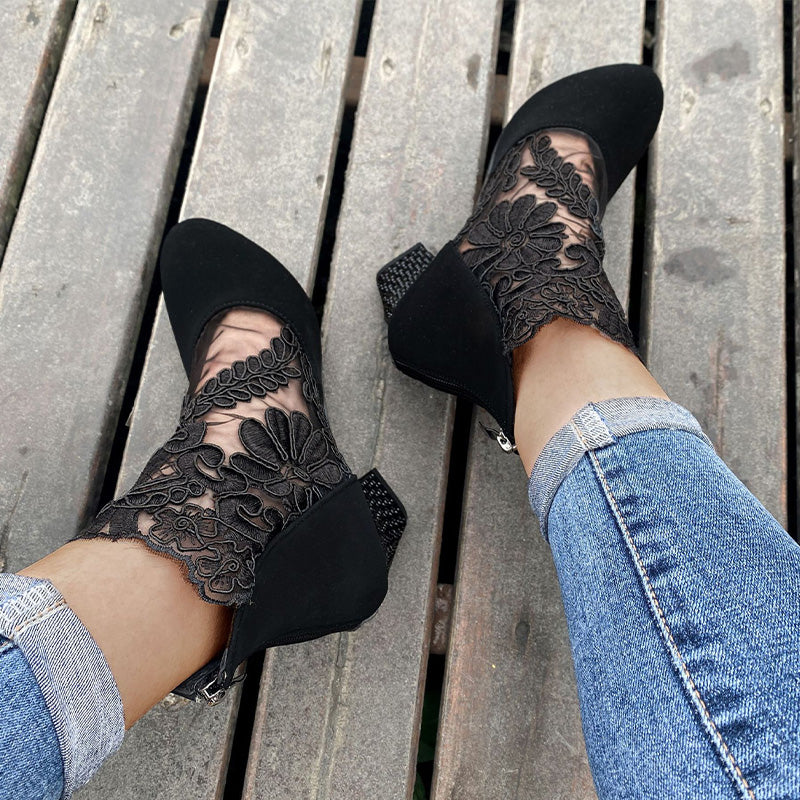 JOLIE | Chic Lace Heeled Boots