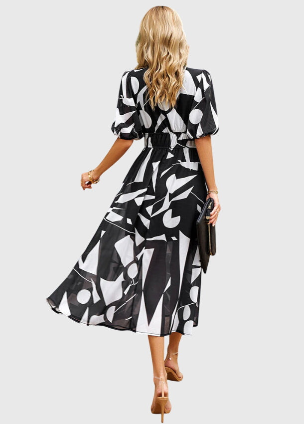 Merlin | Flattering Floral Midi Dress