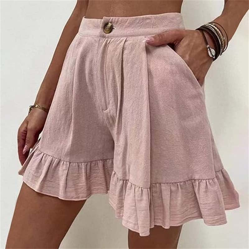 Kissha | Ruffled Hem Flow Shorts