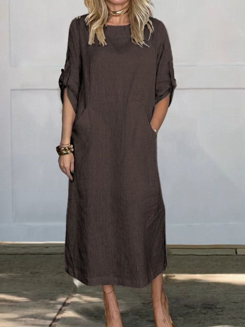 Sophia | Stylish Linen Dress with Pockets