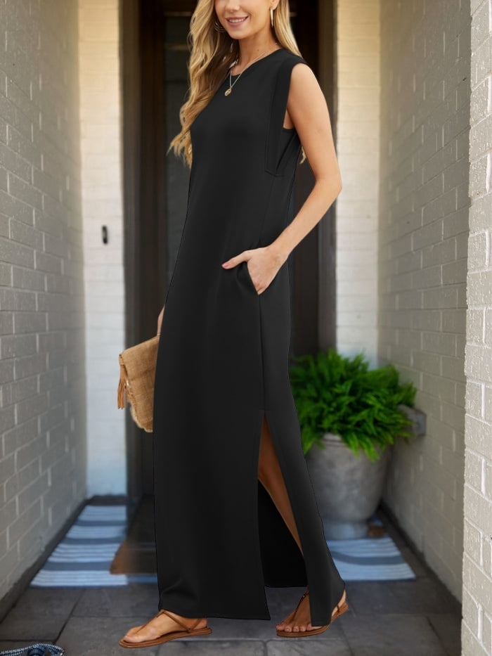 Sophia | Chic Linen Dress with Artisan Touches