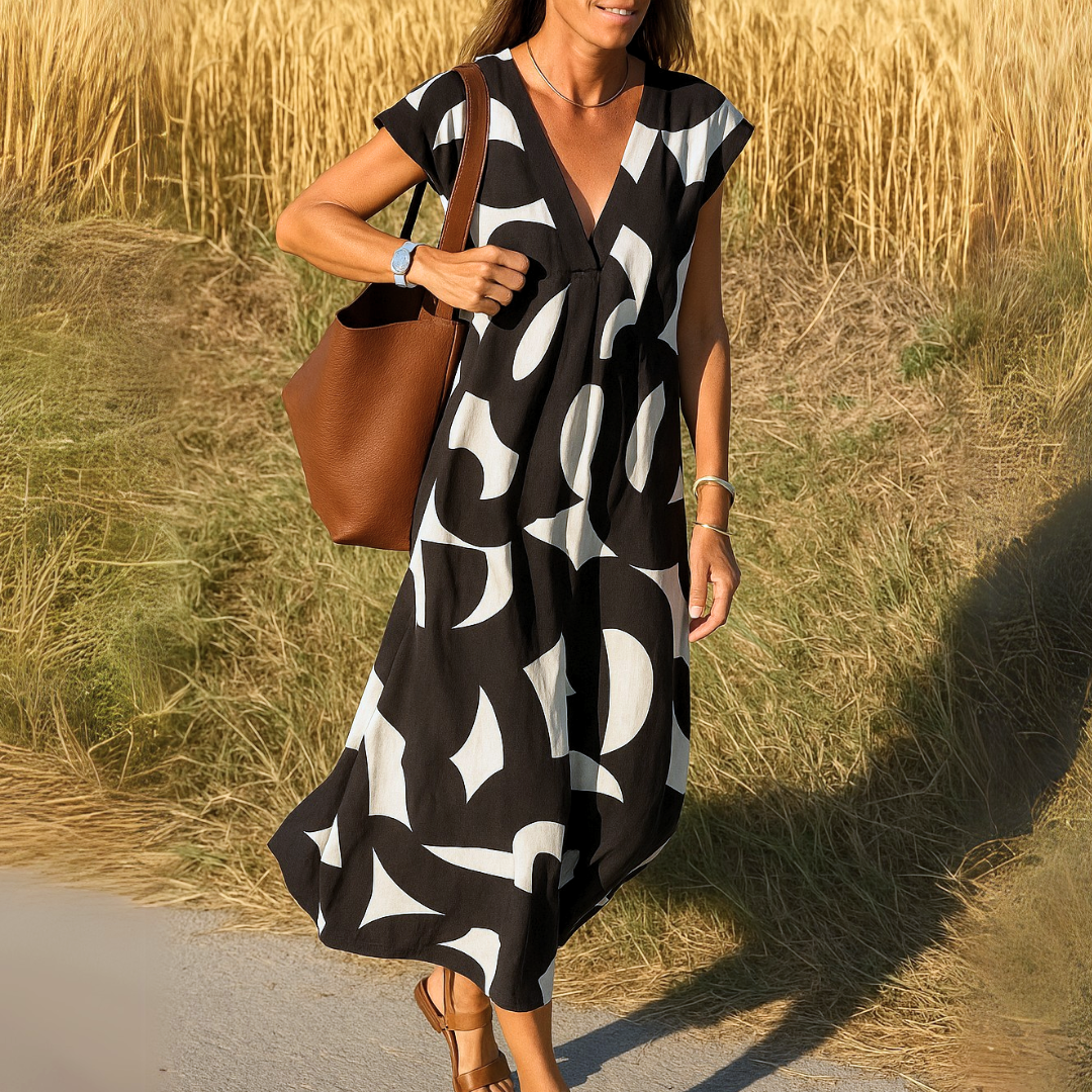 Tanya | Flowing Dress with V-Neck