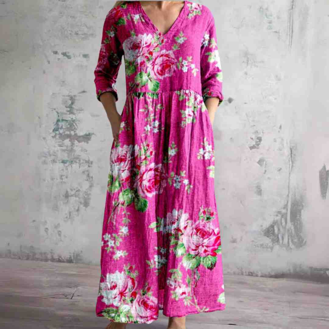 Carol | Vintage Floral Maxi Dress