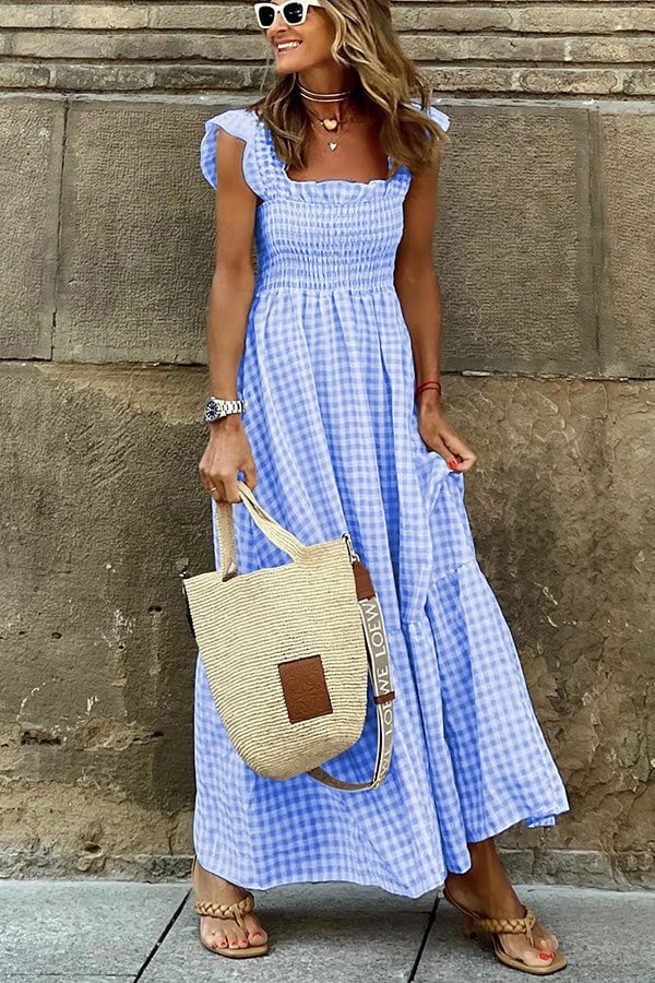 Sophie | Chic Plaid Maxi Dress