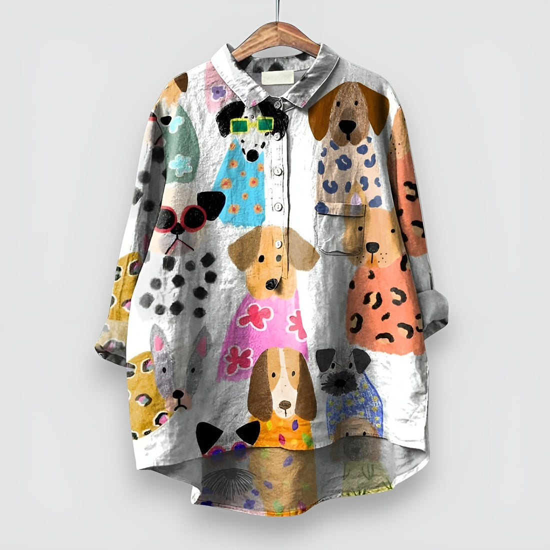 Jessica | Women's Dog Print Shirt