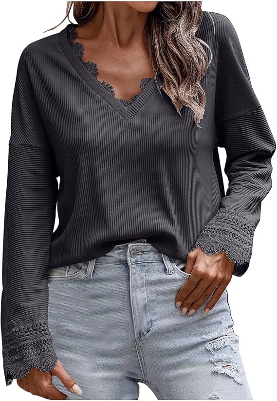Ava | Chic V-Neck Long-Sleeve Knit Sweater