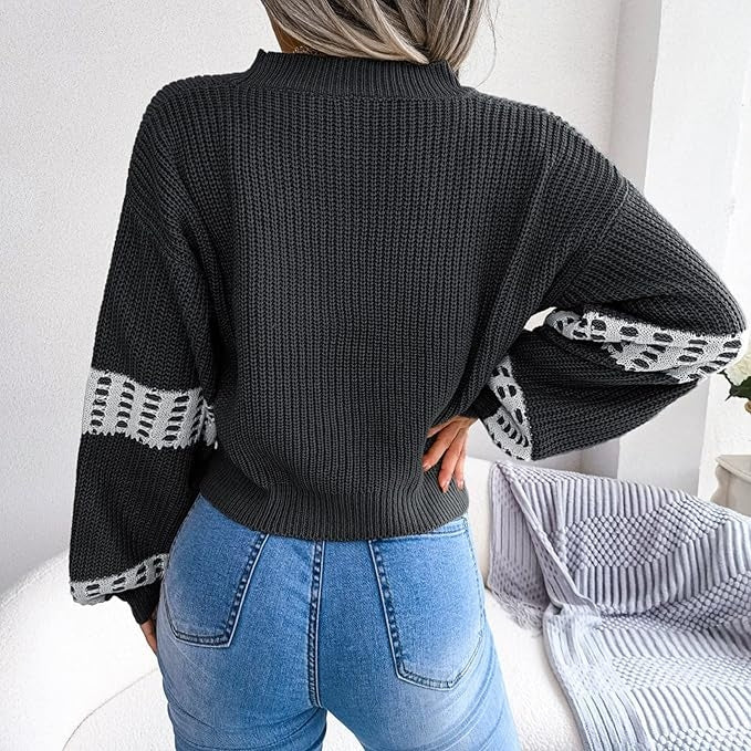 Aria | Plaid Knit Button-Down Cardigan