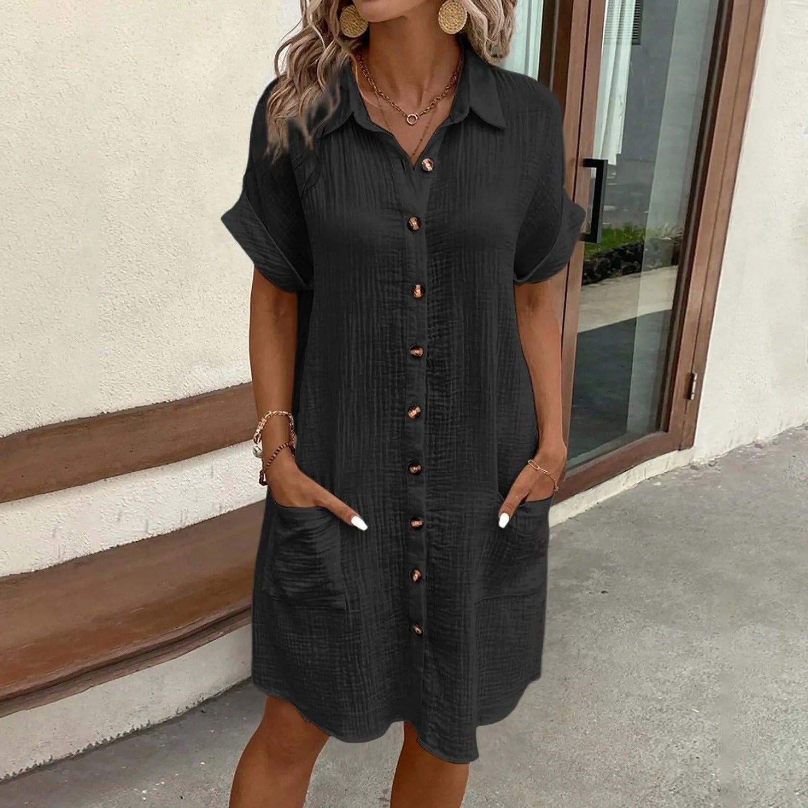 Riley | Chic Button-Up Summer Dress