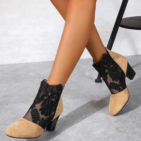 JOLIE | Chic Lace Heeled Boots