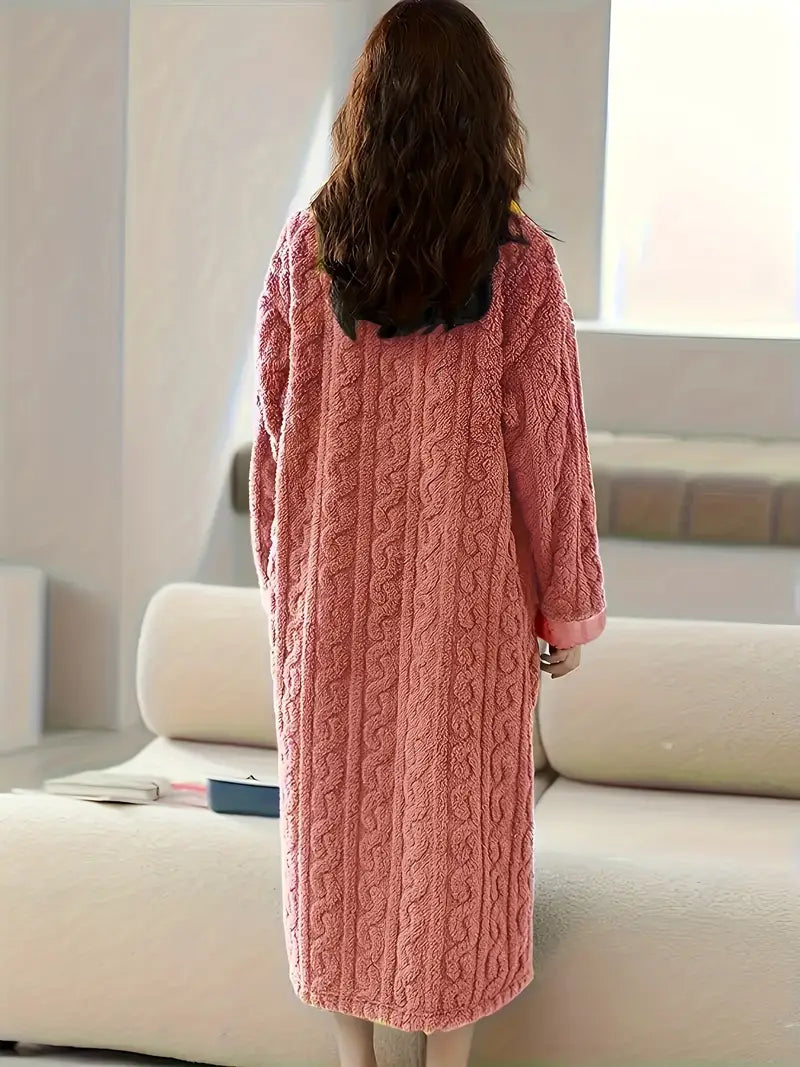 Abigail | Cozy Jacquard Fleece Winter Dress