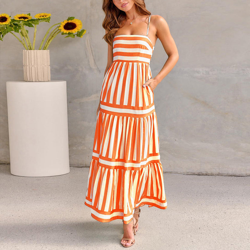 Emma | Chic Striped Summer Maxi Dress