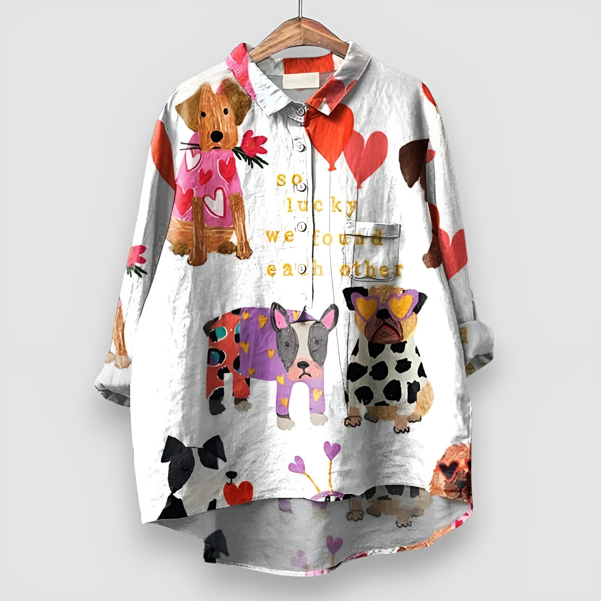 Jessica | Women's Dog Print Shirt